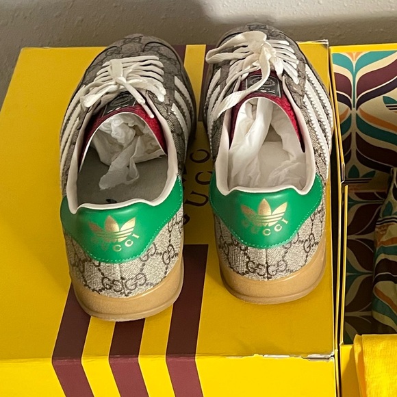 Adidas Gazelle X GG Beige Monogram - Size: US (11.5) - Picture 7 of 7